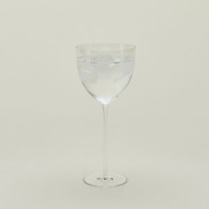 Faceted Crystal-Style Water Glass