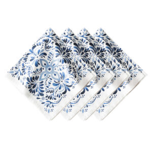 Indigo Refined Woven Linen Napkin Set