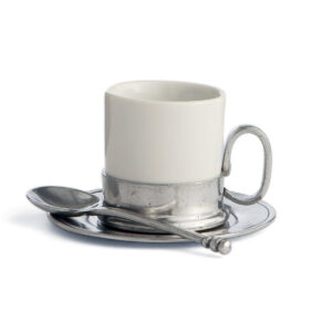 White Metal Tea Cup for Modern Table Settings