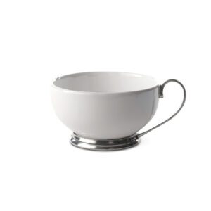 White Metal Coffee Mug for Everyday Dining