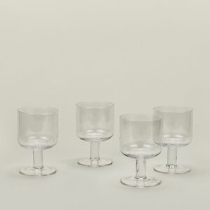 Clear Seeded Artisan Drinking Glass Set